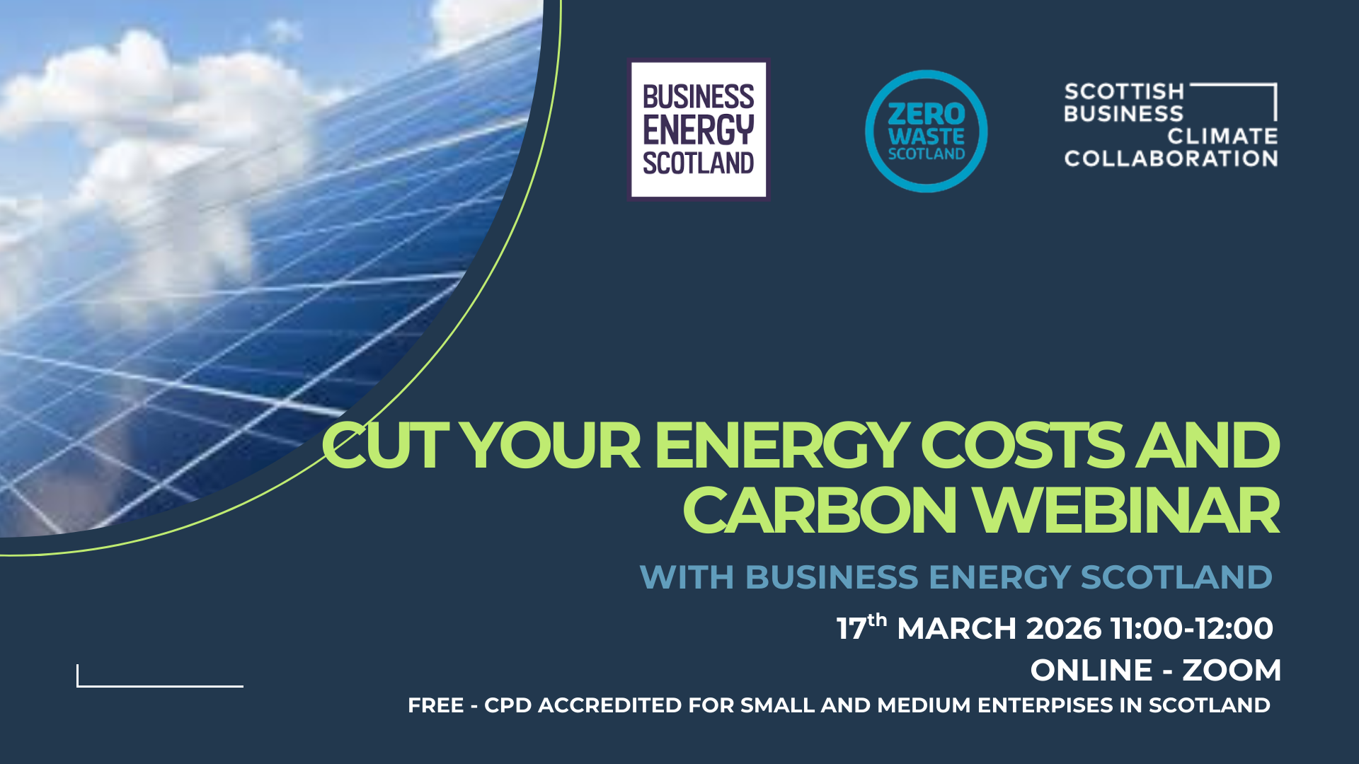 Cut your Energy Costs & Carbon: Business Energy Scotland Webinar